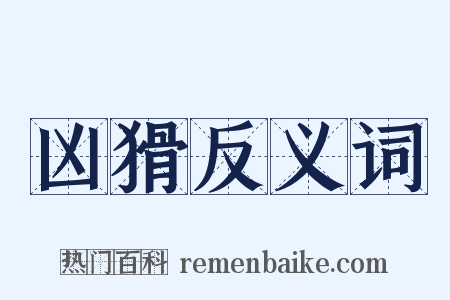 凶猾反义词是什么意思的图片